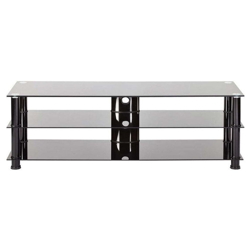 MMT 1400mm Glass Extra Large TV Stand Up To 75" Screen TV - Black | 1400BK from DID Electrical - guaranteed Irish, guaranteed quality service. (6890817061052)