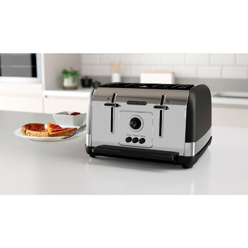 Morphy Richards 1800W 4 Slice Toaster - Black | 240131 (7367131955388)