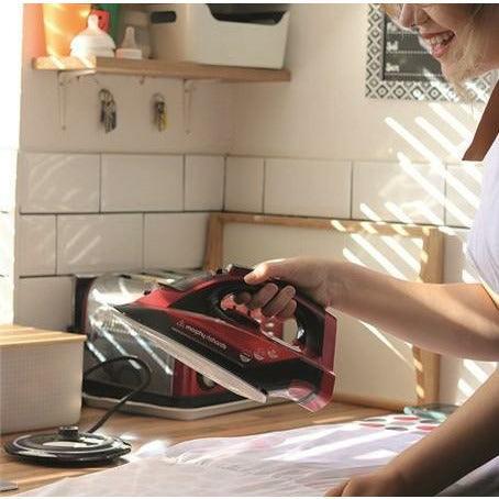 Morphy Richards 2400W Easycharge Cordless Steam Iron - Red &amp; Black | 303250 (7151294513340)