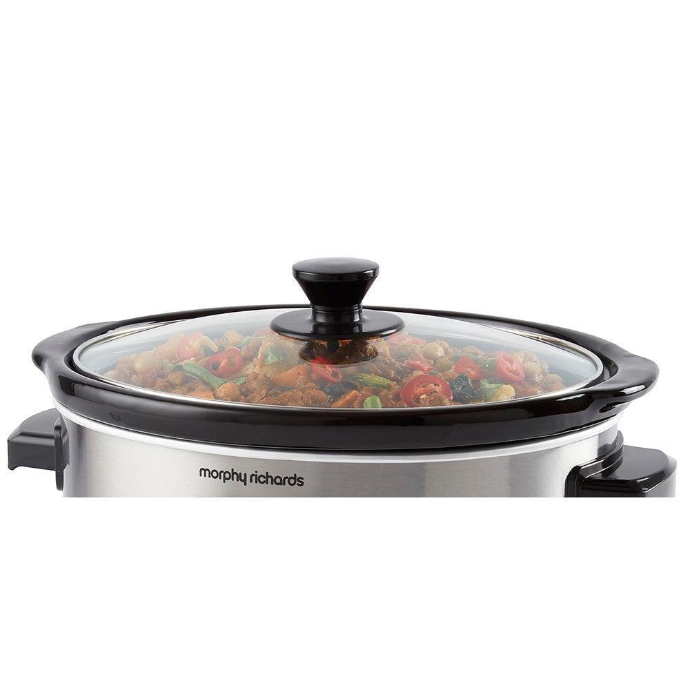 Morphy Richards 6.5L Ceramic Slow Cooker - Brushed Stainless Steel | 461013 from DID Electrical - guaranteed Irish, guaranteed quality service. (6977535443132)