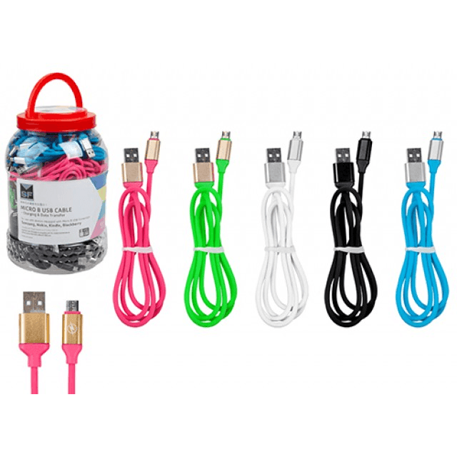 MSF 0.95M Micro USB Fast Charge &amp; Sync Cable - Assorted | 329967 (7479460266172)