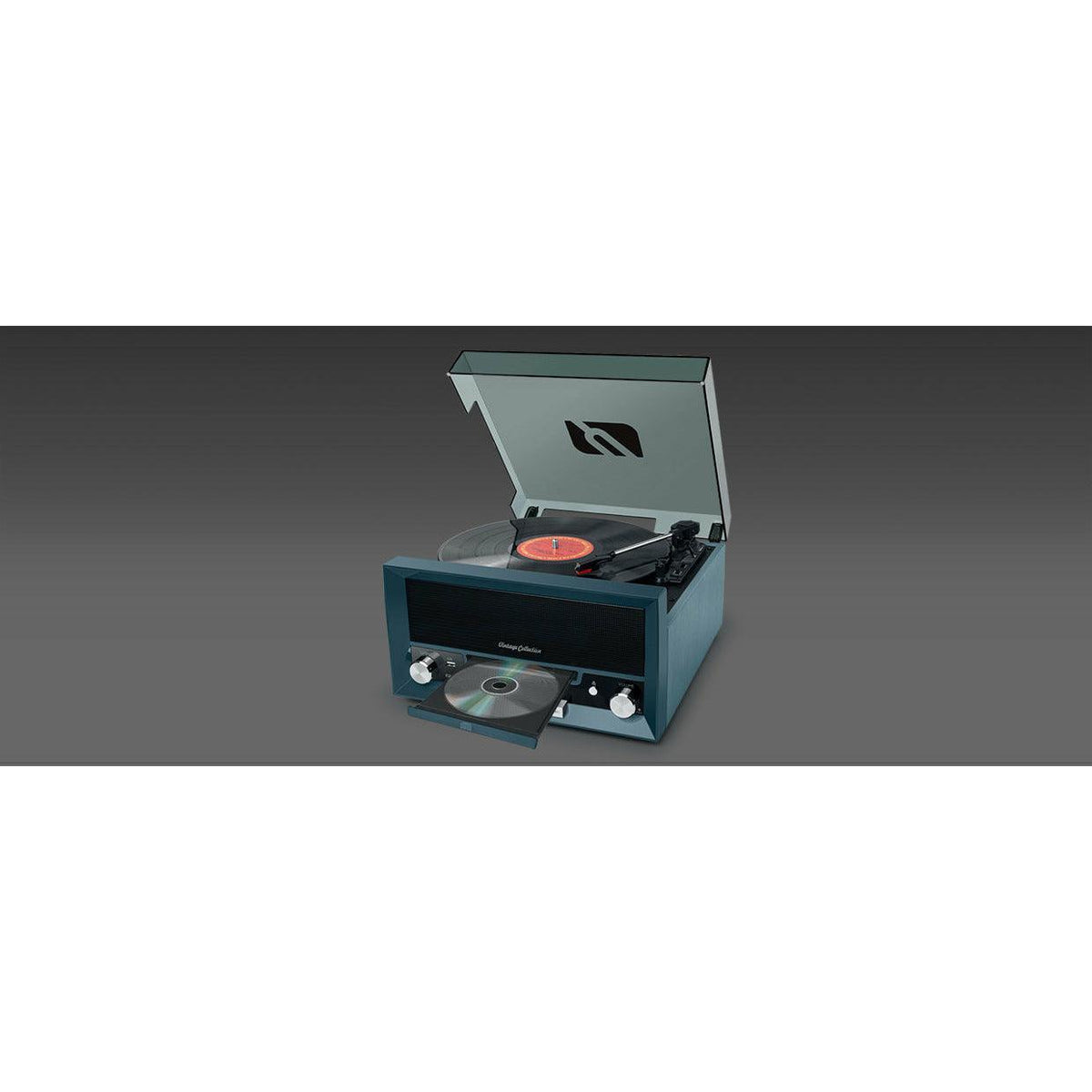 Muse 20W Turntable Micro System with CD Player - Blue | MT-112NB (7509548335292)