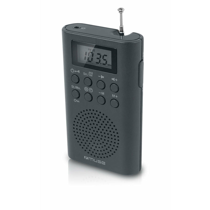 Muse Portable PLL Pocket Radio with FM Rod Antenna - Black | M-03R (7513067061436)