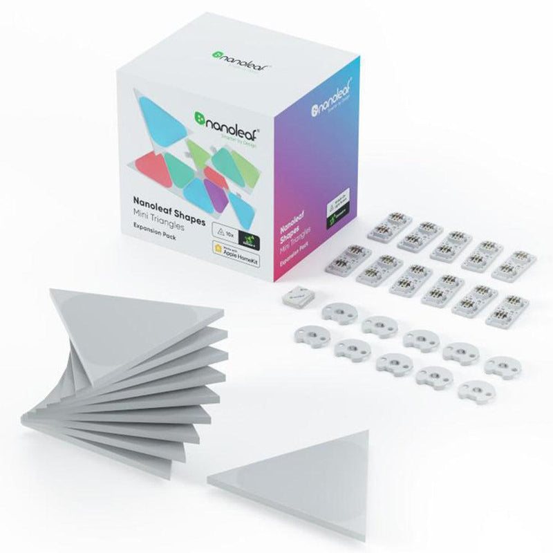 Nanoleaf 10 Light Triangle Expansion Pack - White | NL481001TW10P from DID Electrical - guaranteed Irish, guaranteed quality service. (6977615003836)