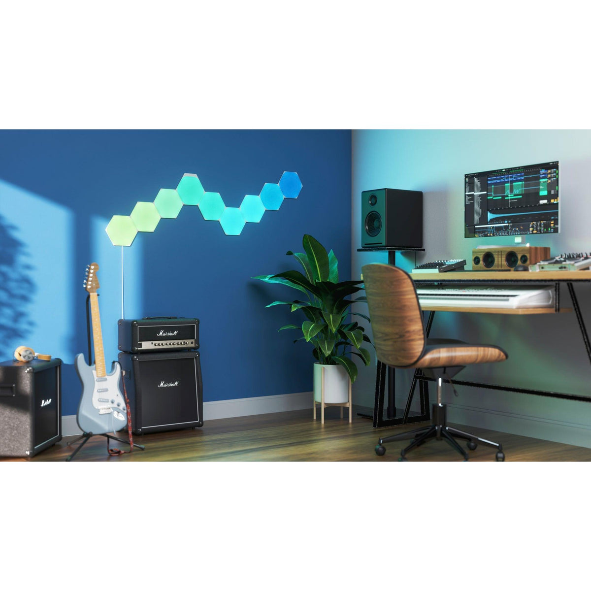 Nanoleaf Shapes Hexagon Starter Kit Pack of 9 - White | NL42-0002HX-9 (6977567195324)