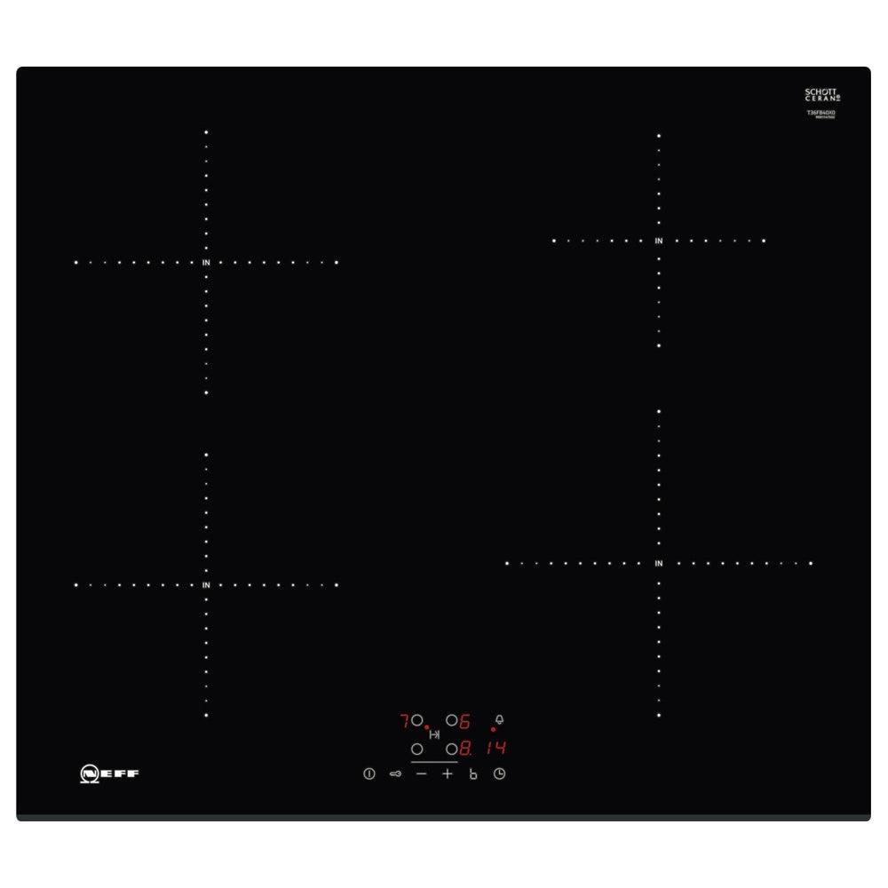 Neff 60cm 4 Zone Electric Induction Hob - Black | T36FB40X0 from DID Electrical - guaranteed Irish, guaranteed quality service. (6890771742908)