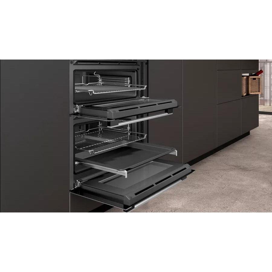Neff N 50 Built-Under Double Oven - Stainless Steel | J1ACE4HN0B from DID Electrical - guaranteed Irish, guaranteed quality service. (6977649967292)