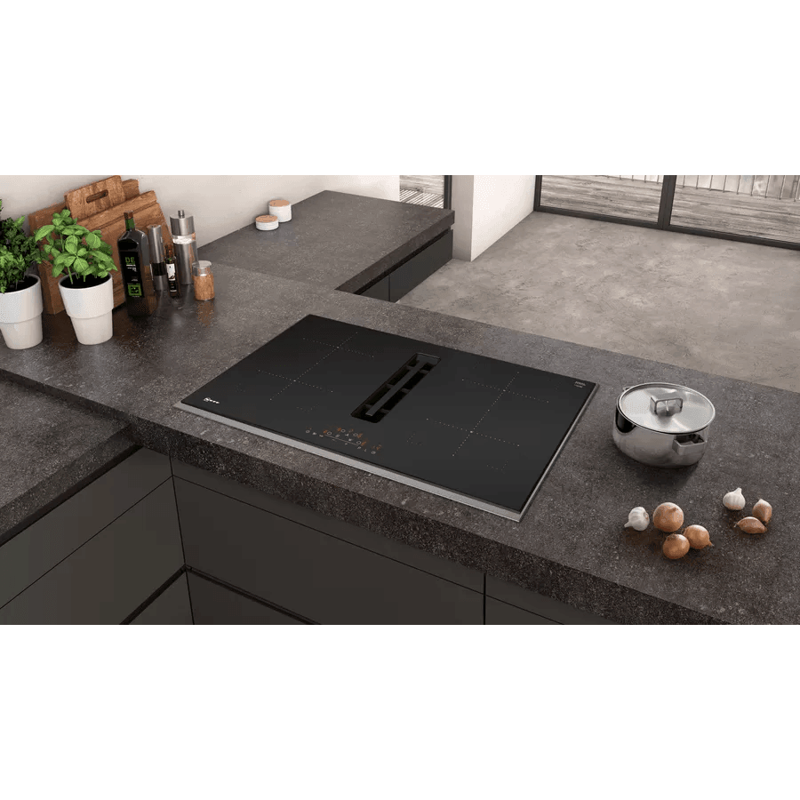 Neff N 70 80CM Built-In Induction Hob with Integrated Ventilation System - Black | T48TD7BN2 (7479140286652)