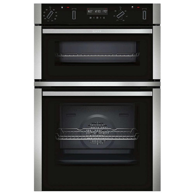 Neff N50 Built-In Electric Double Oven - Black & Stainless Steel | U2ACM7HN0B from DID Electrical - guaranteed Irish, guaranteed quality service. (6890785013948)