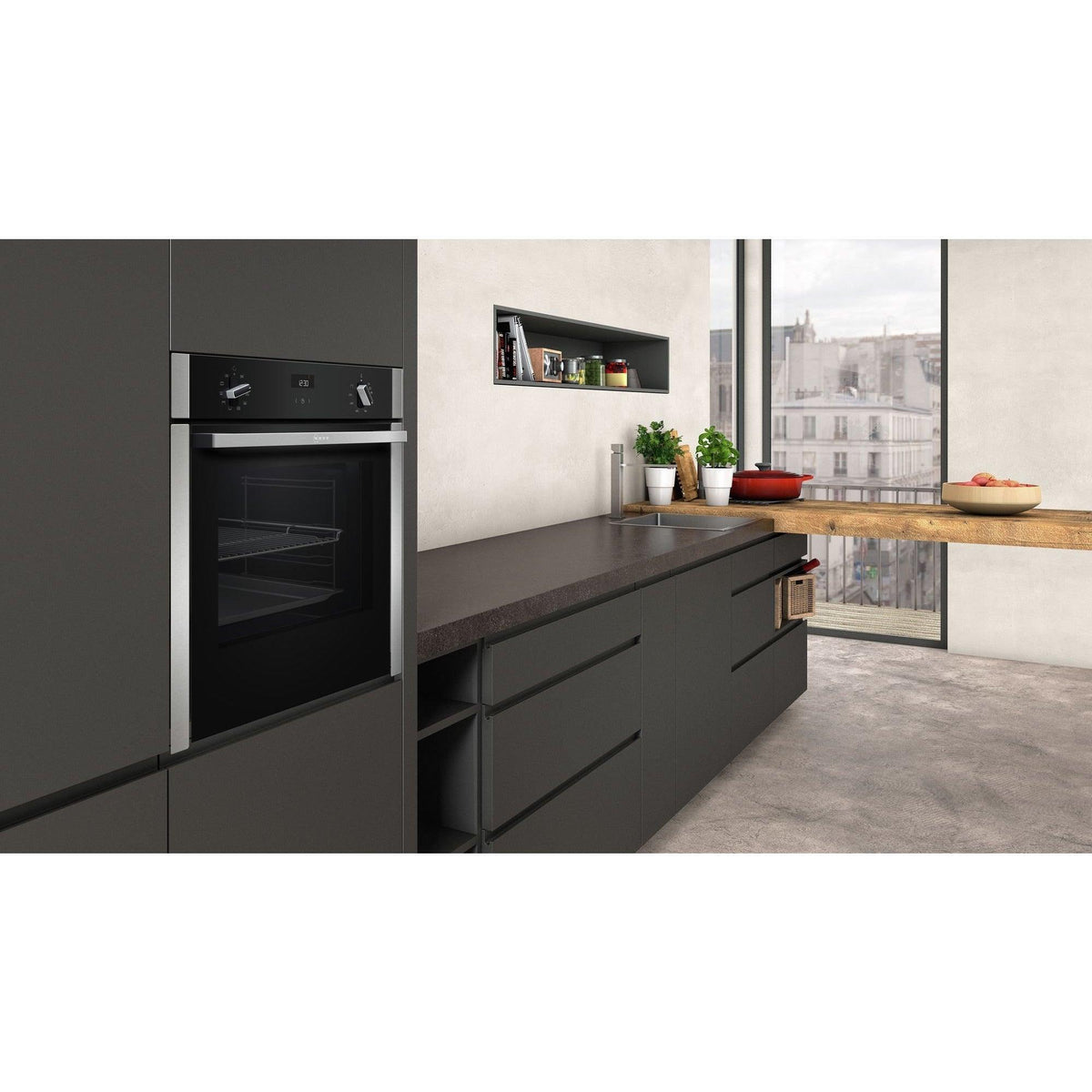 Neff N50 Built-In Electric Single Oven - Stainless Steel | B1ACE4HN0B from DID Electrical - guaranteed Irish, guaranteed quality service. (6890781671612)
