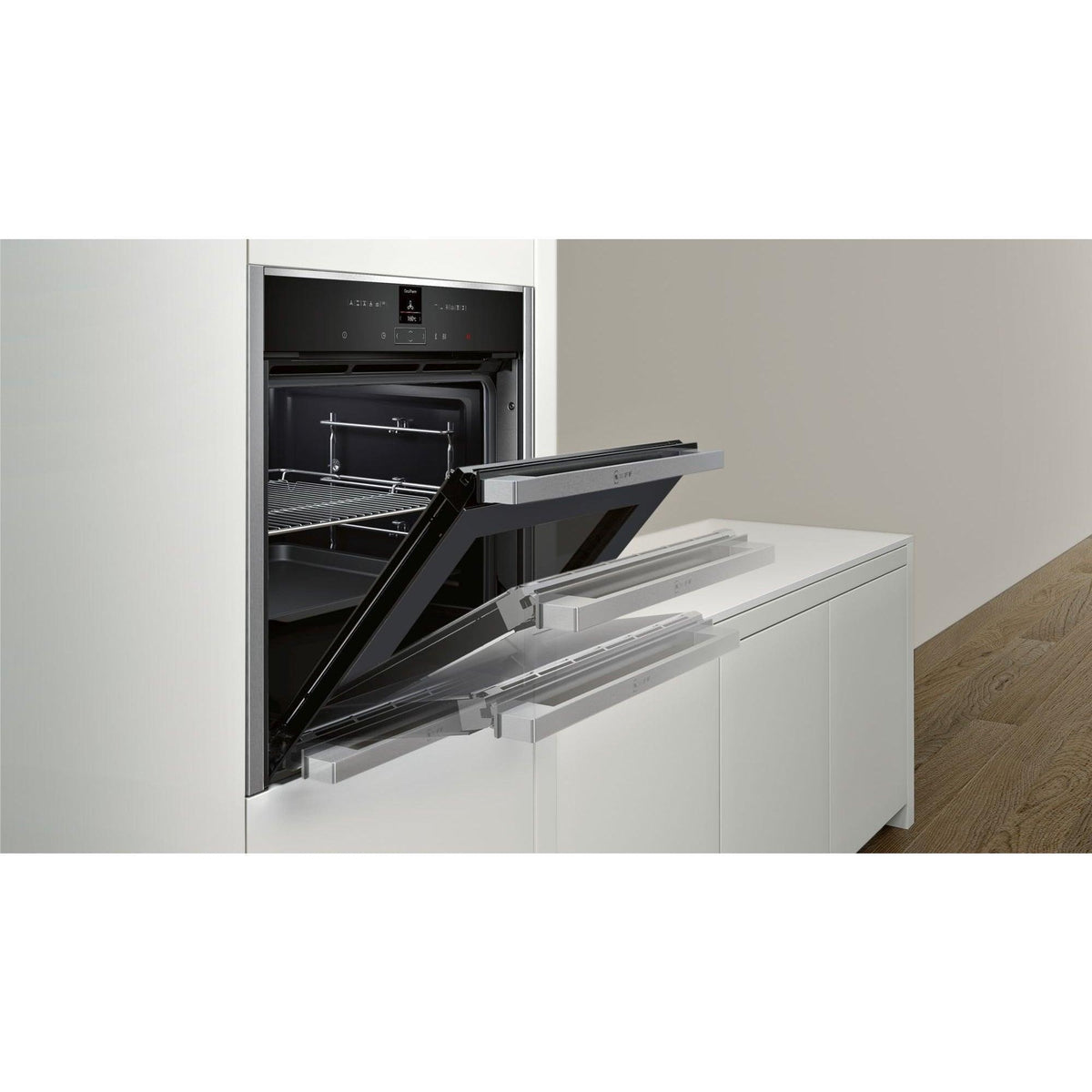 Neff N70 Built-In Electric Single Oven - Stainless Steel | B57CR22N0B from DID Electrical - guaranteed Irish, guaranteed quality service. (6890747756732)