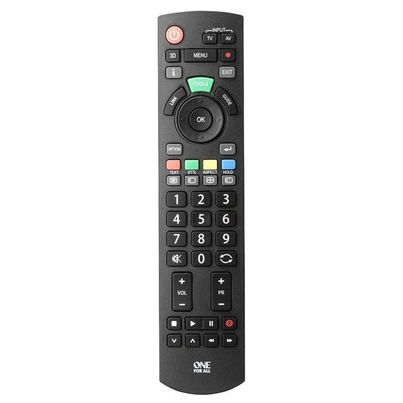 One For All Panasonic TV Replacement Remote Control - Black | URC1914 (7268266836156)
