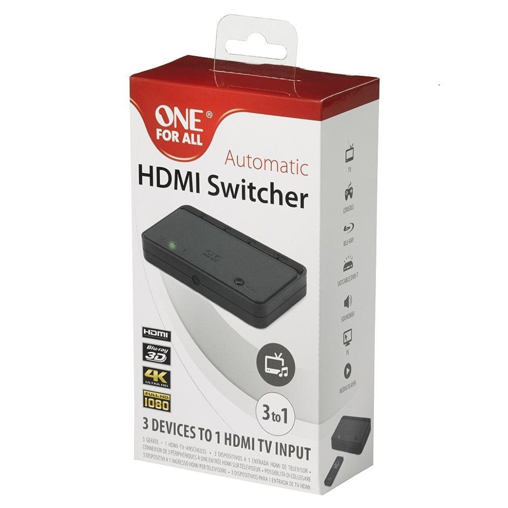 OneForAll Automatic HDMI Switcher - Black | SV1630 from DID Electrical - guaranteed Irish, guaranteed quality service. (6890752737468)