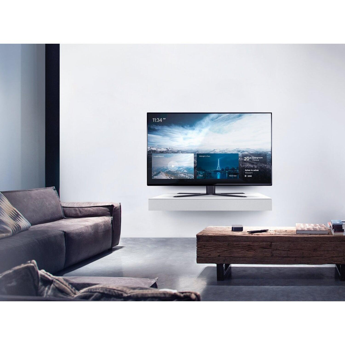 OneForAll Solid Table top TV Stand for 32&quot; - 65&quot; TV - Black | WM4471 from DID Electrical - guaranteed Irish, guaranteed quality service. (6977635418300)