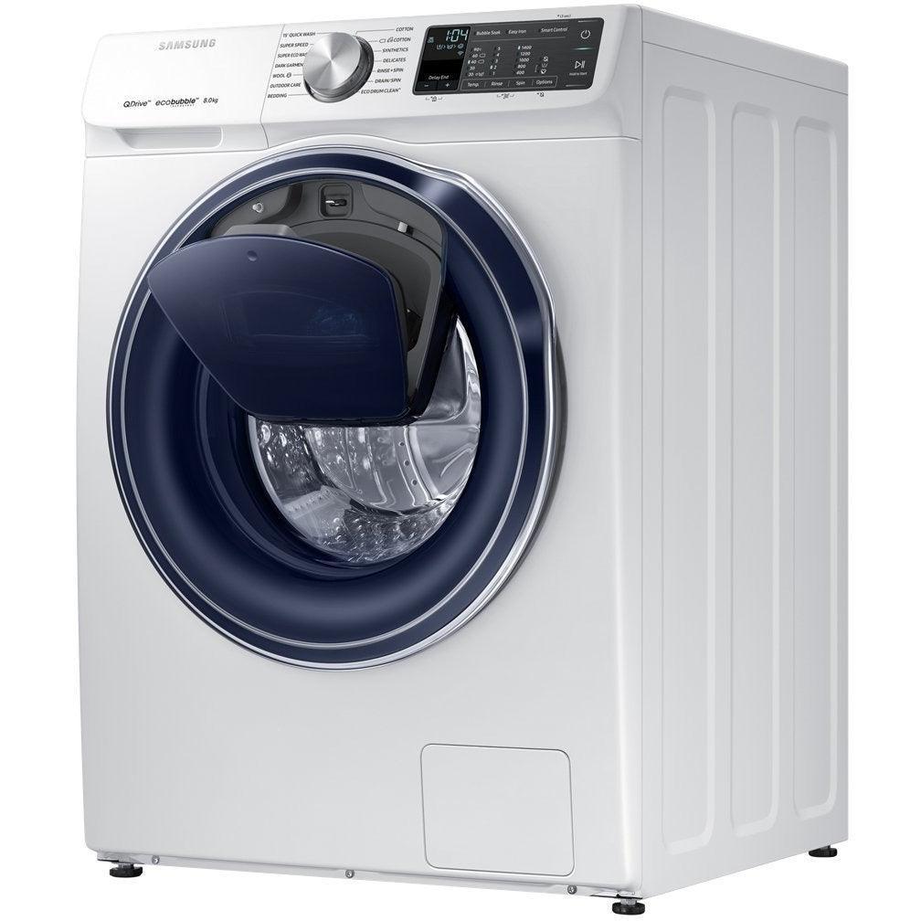 Samsung QuickDrive 8KG 1400 Spin Freestanding Washing Machine - White | WW80M6450PM from DID Electrical - guaranteed Irish, guaranteed quality service. (6890771316924)