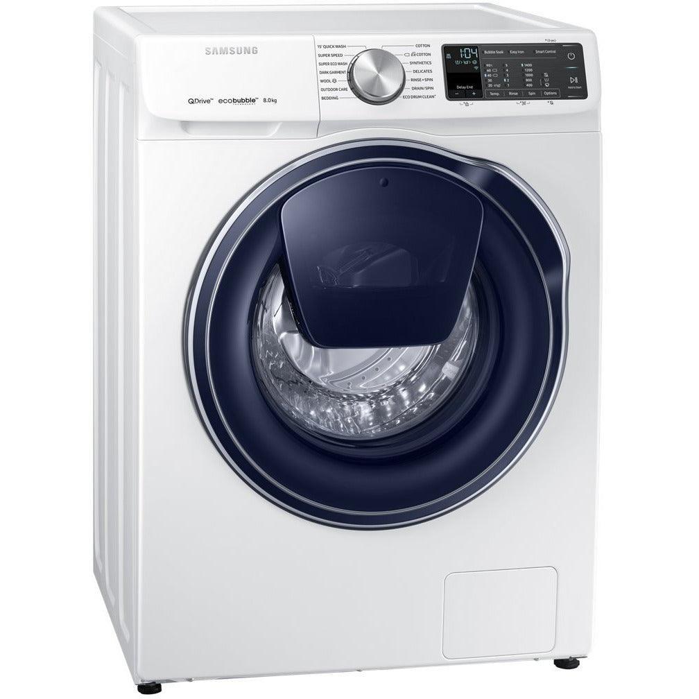 Samsung QuickDrive 8KG 1400 Spin Freestanding Washing Machine - White | WW80M6450PM from DID Electrical - guaranteed Irish, guaranteed quality service. (6890771316924)