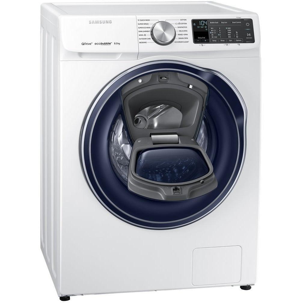 Samsung QuickDrive 8KG 1400 Spin Freestanding Washing Machine - White | WW80M6450PM from DID Electrical - guaranteed Irish, guaranteed quality service. (6890771316924)