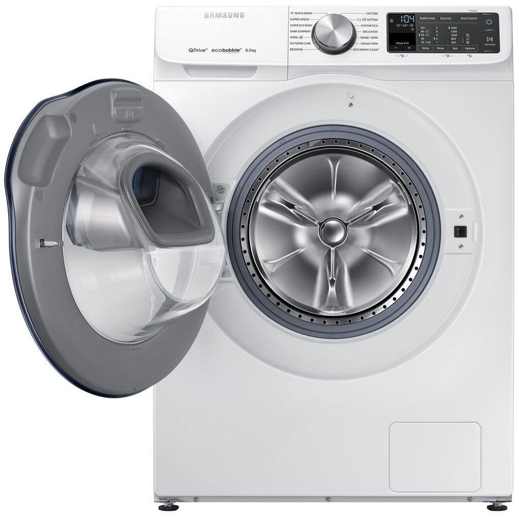 Samsung QuickDrive 8KG 1400 Spin Freestanding Washing Machine - White | WW80M6450PM from DID Electrical - guaranteed Irish, guaranteed quality service. (6890771316924)