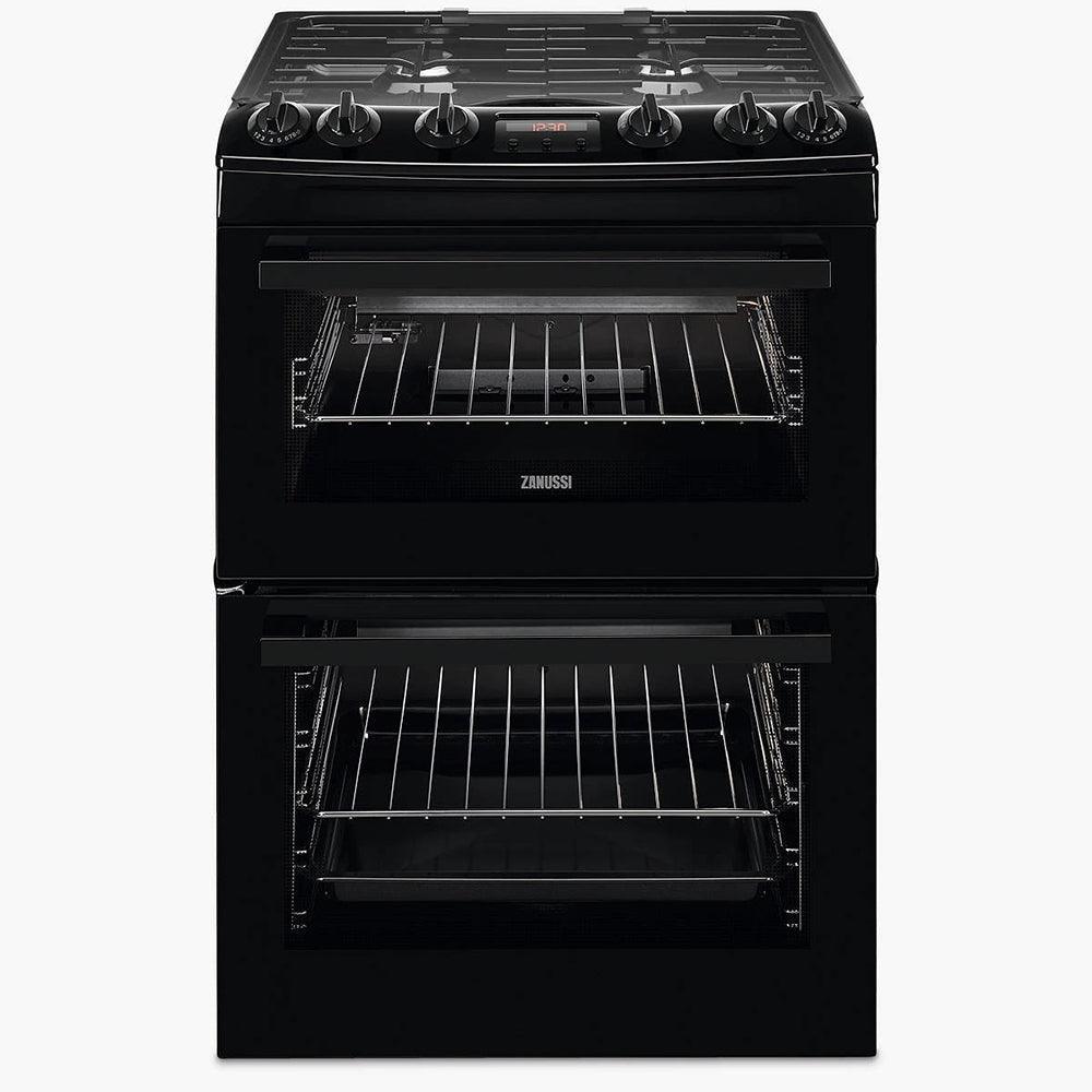 Zanussi 60cm Freestanding Gas Cooker - Black | ZCG63250BA from DID Electrical - guaranteed Irish, guaranteed quality service. (6890833543356)