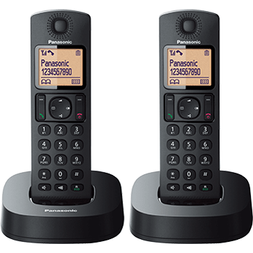 Panasonic Digital Cordless Dect Phone with 2 Handset - Black | KX-TGC312 (7521174257852)