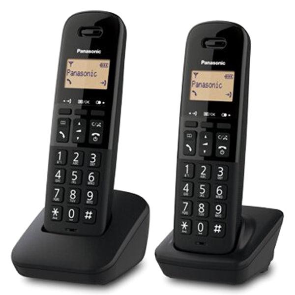 Panasonic Twin Cordless Dect Phone - Black | KX-TGB612 from DID Electrical - guaranteed Irish, guaranteed quality service. (6977694400700)