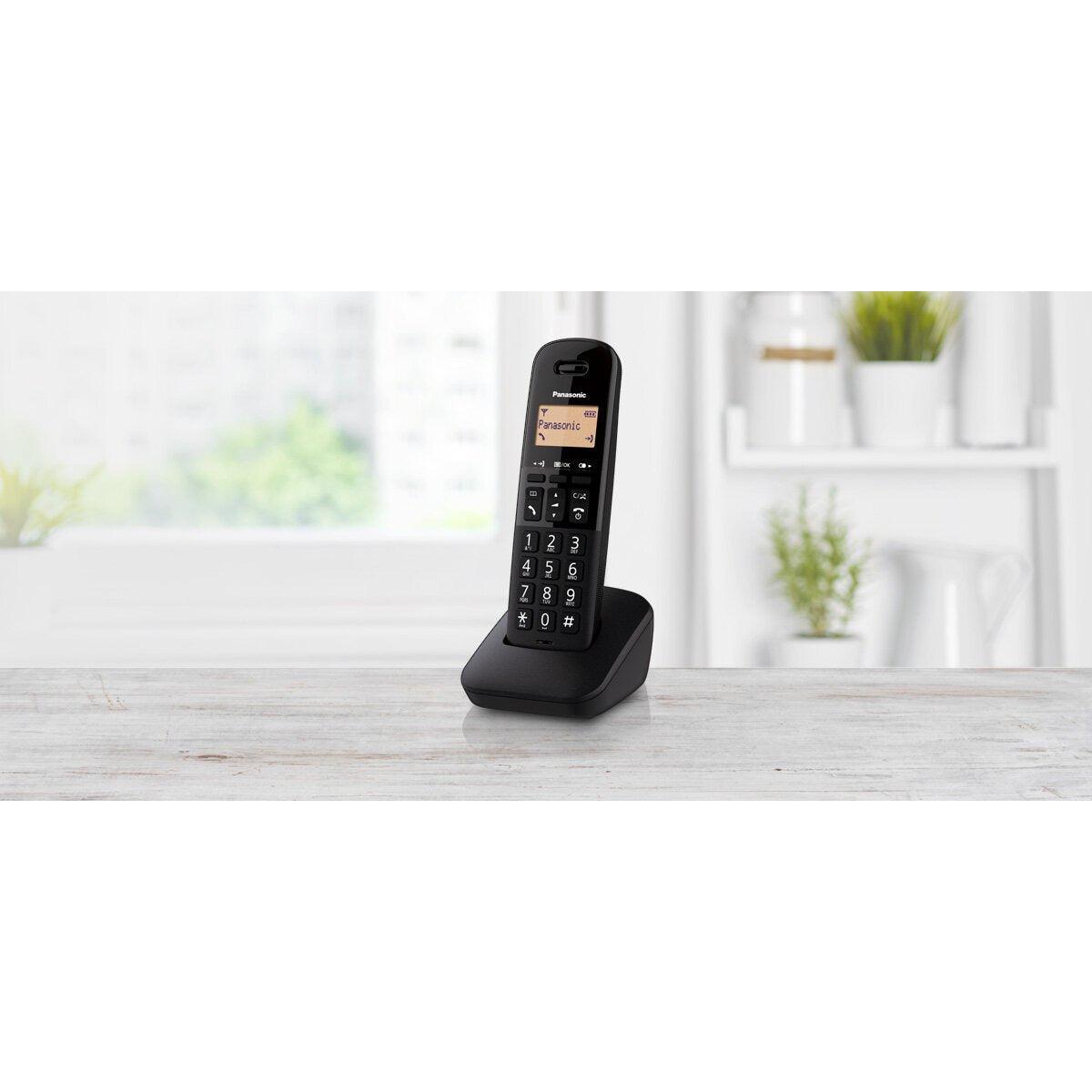 Panasonic Twin Cordless Dect Phone - Black | KX-TGB612 from DID Electrical - guaranteed Irish, guaranteed quality service. (6977694400700)