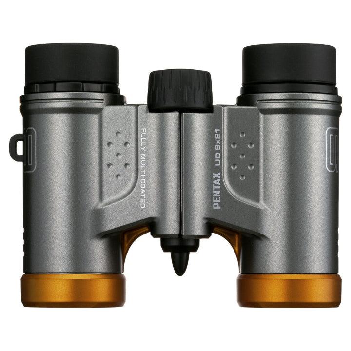 Pentax UD 9x21 Roof Prism Binoculars - Grey &amp; Orange | 61814 from DID Electrical - guaranteed Irish, guaranteed quality service. (6977590591676)