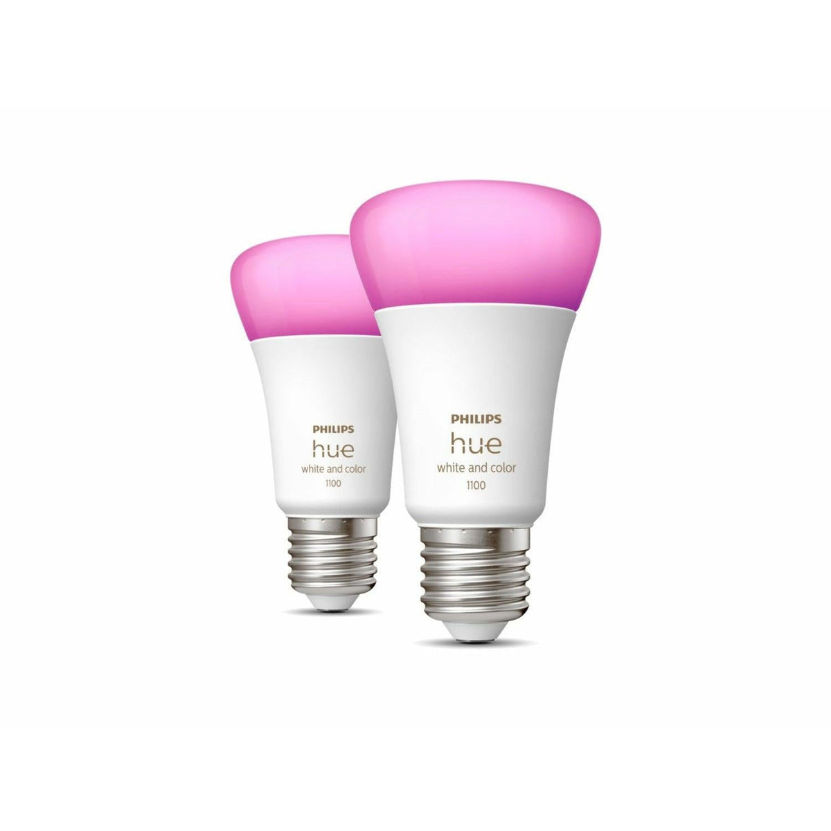 Philips Hue White and Colour E27 Smart LED Bulb - Pack of 2 | 929002468802 (7489357709500)
