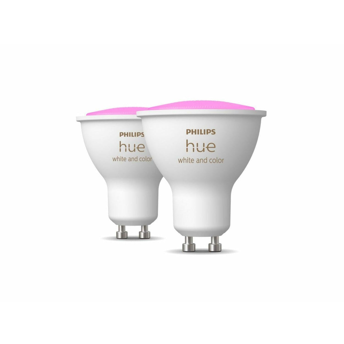 Philips Hue White and Colour GU10 Smart LED Bulb - Pack of 2 | 929001953112 (7489374388412)