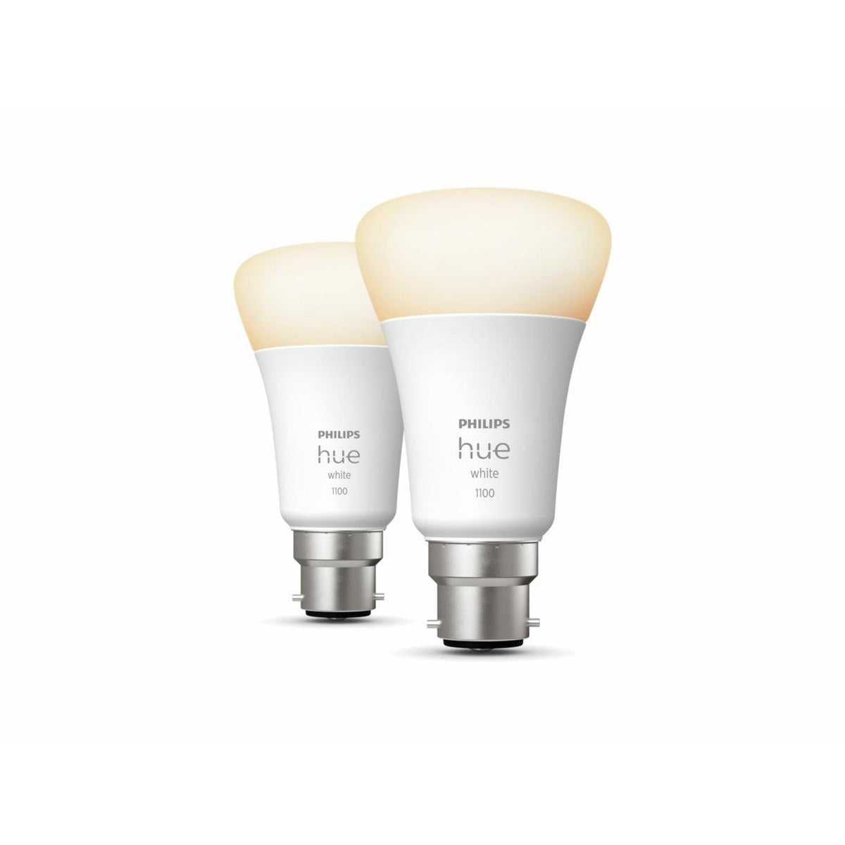 Philips Hue White B22 Smart LED Bulb - Pack of 2 | 929002469302 (7490302869692)