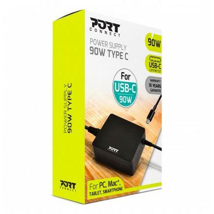 Port Designs 90W Type-C Laptop Charger - Black | 900098-UK (7512555225276)