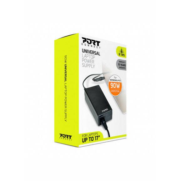 Port Designs 90W Universal Laptop Charger - Black | 900008 (7512555290812)