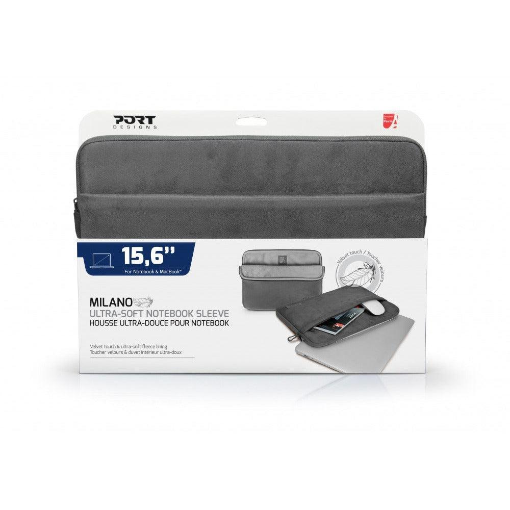 Port Designs Milano 15.6&quot; Laptop Sleeve - Grey | 140702 from DID Electrical - guaranteed Irish, guaranteed quality service. (6977585348796)