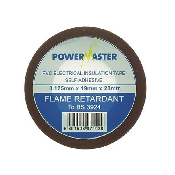 Powermaster 19mm 20M PVC Eletrical Insulating Tape - Brown | 1799-14 (7502107869372)