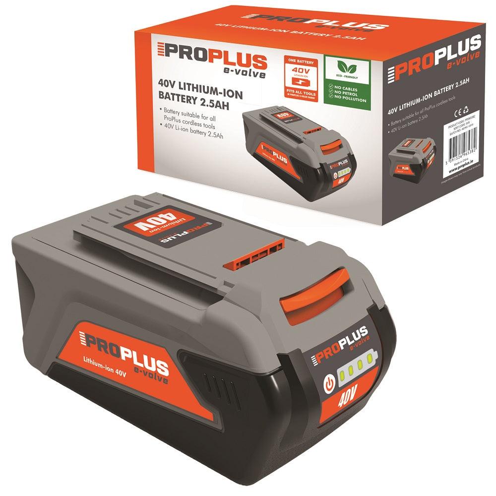 ProPlus EVOLVE 40v 2.5Ah Li-ion Battery - Grey | PPS965382 from DID Electrical - guaranteed Irish, guaranteed quality service. (6890872275132)