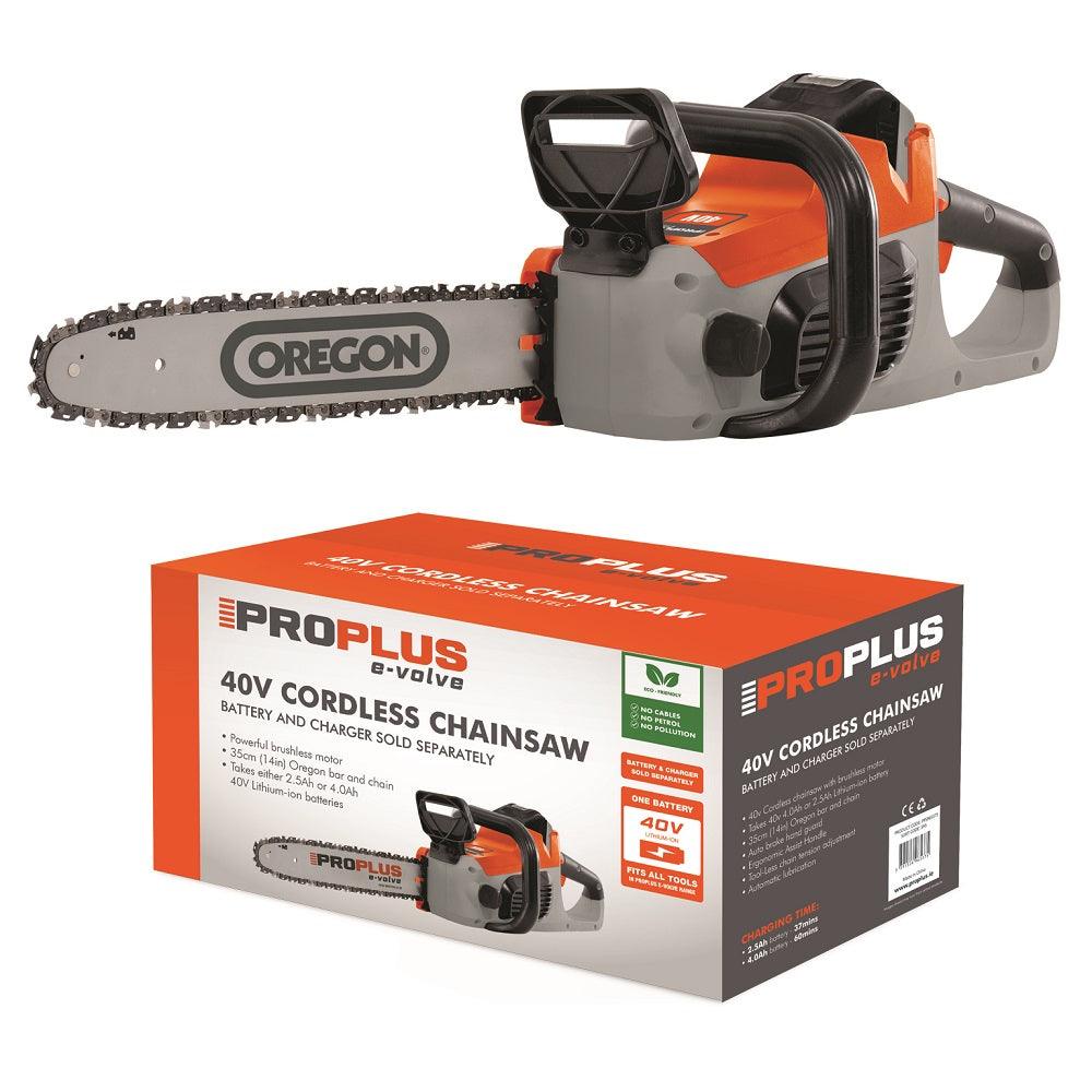 ProPlus EVOLVE 40v Cordless Chainsaw Tool Only - Grey &amp; Orange | PPS965375 from DID Electrical - guaranteed Irish, guaranteed quality service. (6890872438972)