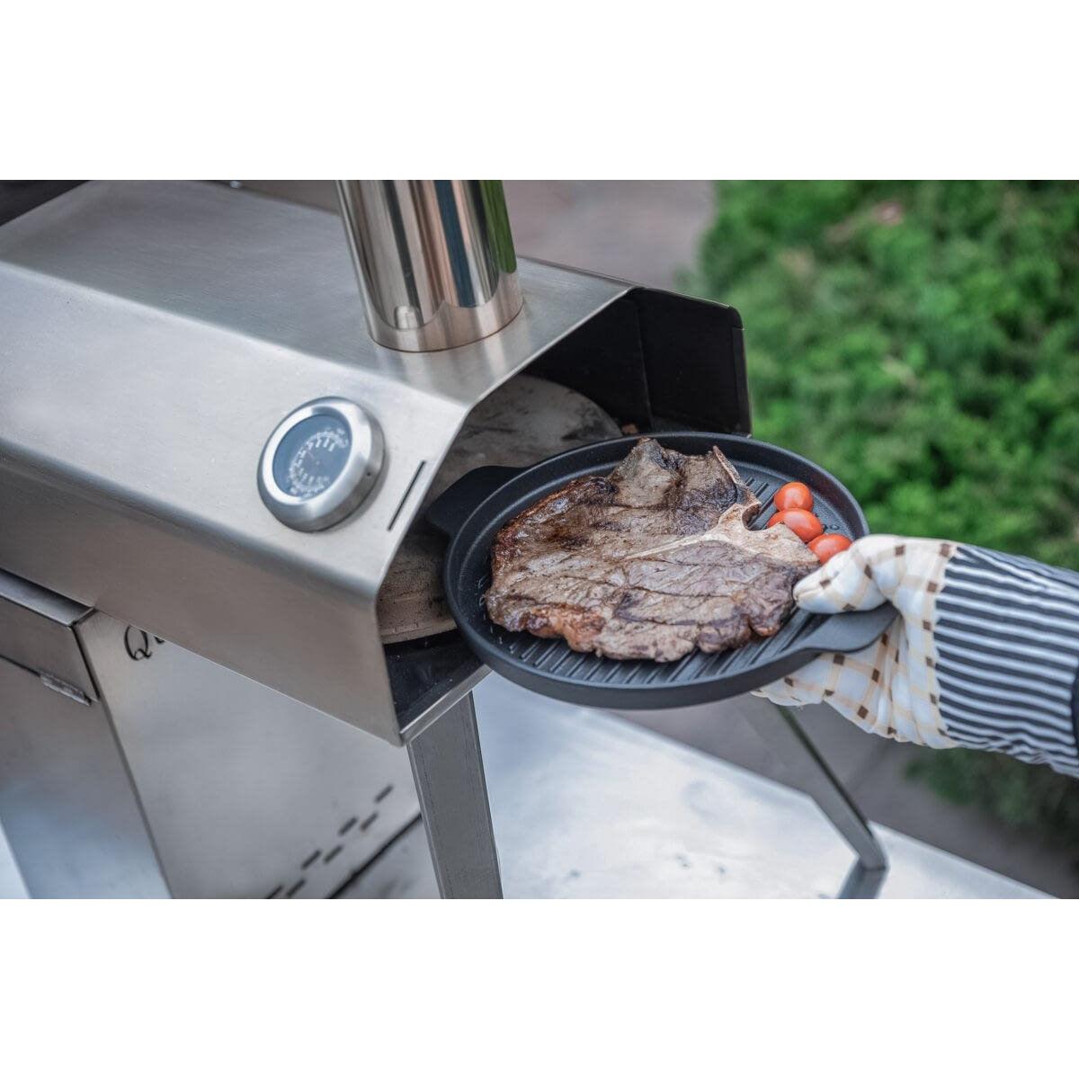 Qubestove Rotating Pizza Oven and Stove - Stainless Steel | 007159 from DID Electrical - guaranteed Irish, guaranteed quality service. (6977626439868)