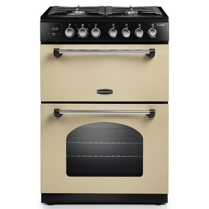 Rangemaster Classic 60cm Dual Fuel Cooker - Cream & Chrome | CLA60DFFCR/C (7172745822396) ()