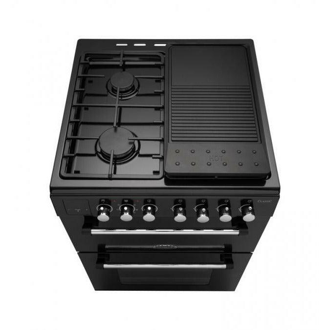 Rangemaster Classic 60cm Gas Cooker - Black &amp; Chrome | CLA60NGFBL/C (7172745658556)