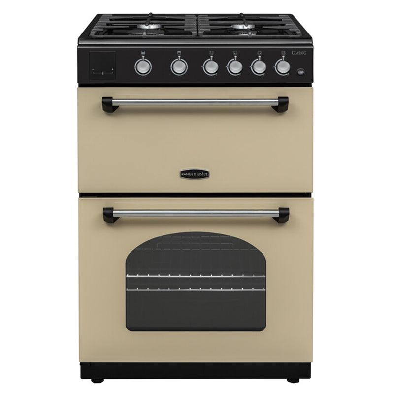Rangemaster Classic 60cm Gas Cooker - Cream &amp; Chrome | CLA60NGFCR/C (7172745887932)