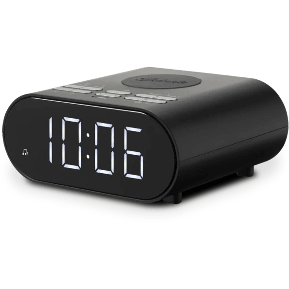 Roberts Ortus Charge FM Alarm Clock Radio With Wireless Charger - Black | ORTUS CHARGEBK (7541437235388)