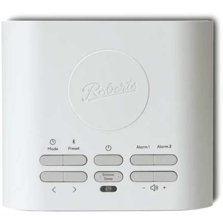 Roberts Ortus Charge FM Alarm Clock Radio With Wireless Charger - White | ORTUS CHARGEWH (7541437202620)