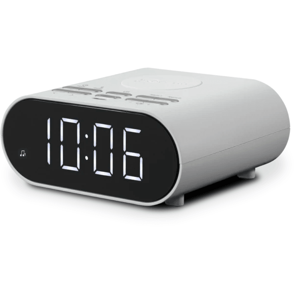 Roberts Ortus Charge FM Alarm Clock Radio With Wireless Charger - White | ORTUS CHARGEWH (7541437202620)