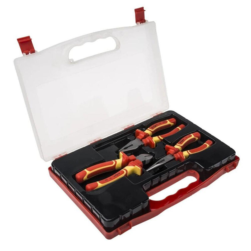 RS PRO Chrome Vanadium Steel Plier Set - Red | 847-3734 from DID Electrical - guaranteed Irish, guaranteed quality service. (6977460797628)