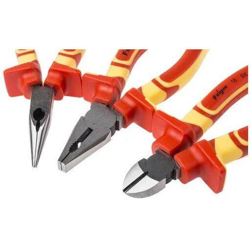 RS PRO Chrome Vanadium Steel Plier Set - Red | 847-3734 from DID Electrical - guaranteed Irish, guaranteed quality service. (6977460797628)