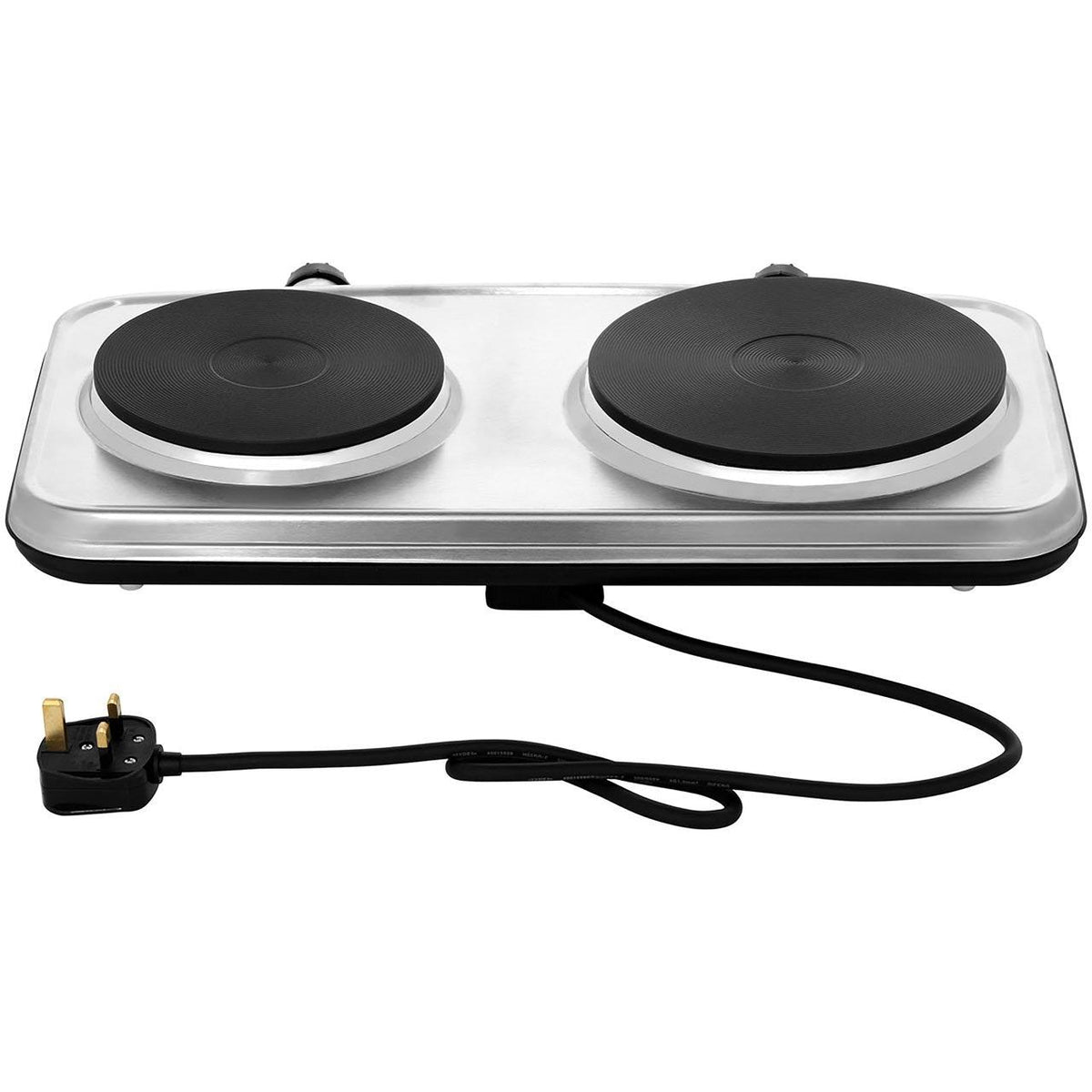 Russell Hobbs 2 Zone Electric Mini Hob - Stainless Steel | 15199 from DID Electrical - guaranteed Irish, guaranteed quality service. (6890750902460)