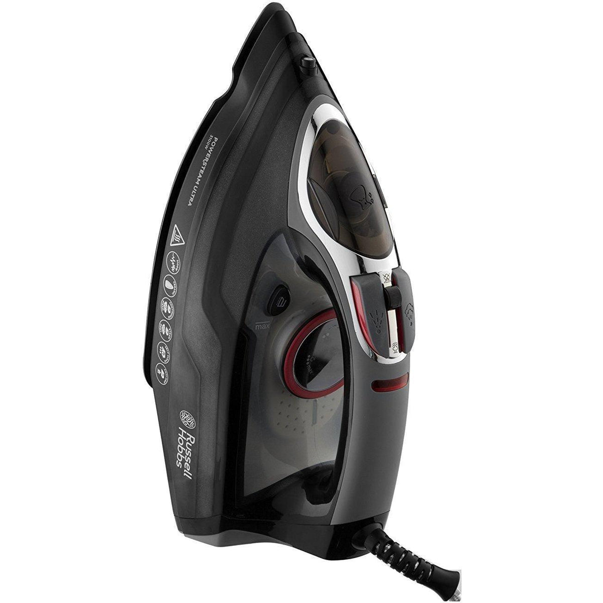 Russell Hobbs 3100W Power Steam Ultra Iron - Black | 20630 from DID Electrical - guaranteed Irish, guaranteed quality service. (6890747855036)