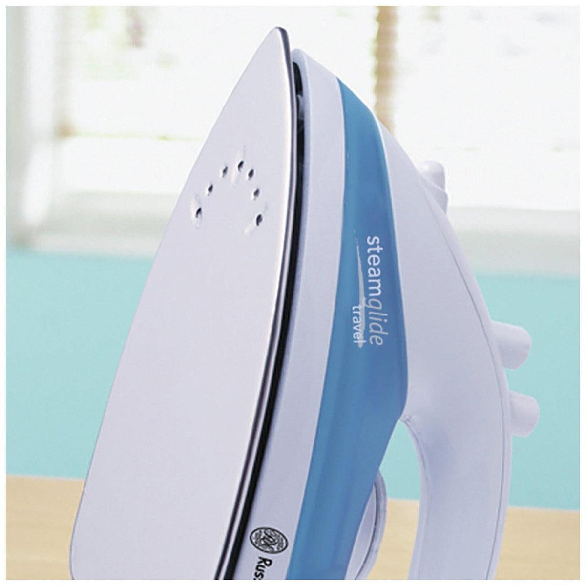 Russell Hobbs 760W Steam Glide Travel Iron - White & Blue | 22470 from DID Electrical - guaranteed Irish, guaranteed quality service. (6890781180092)