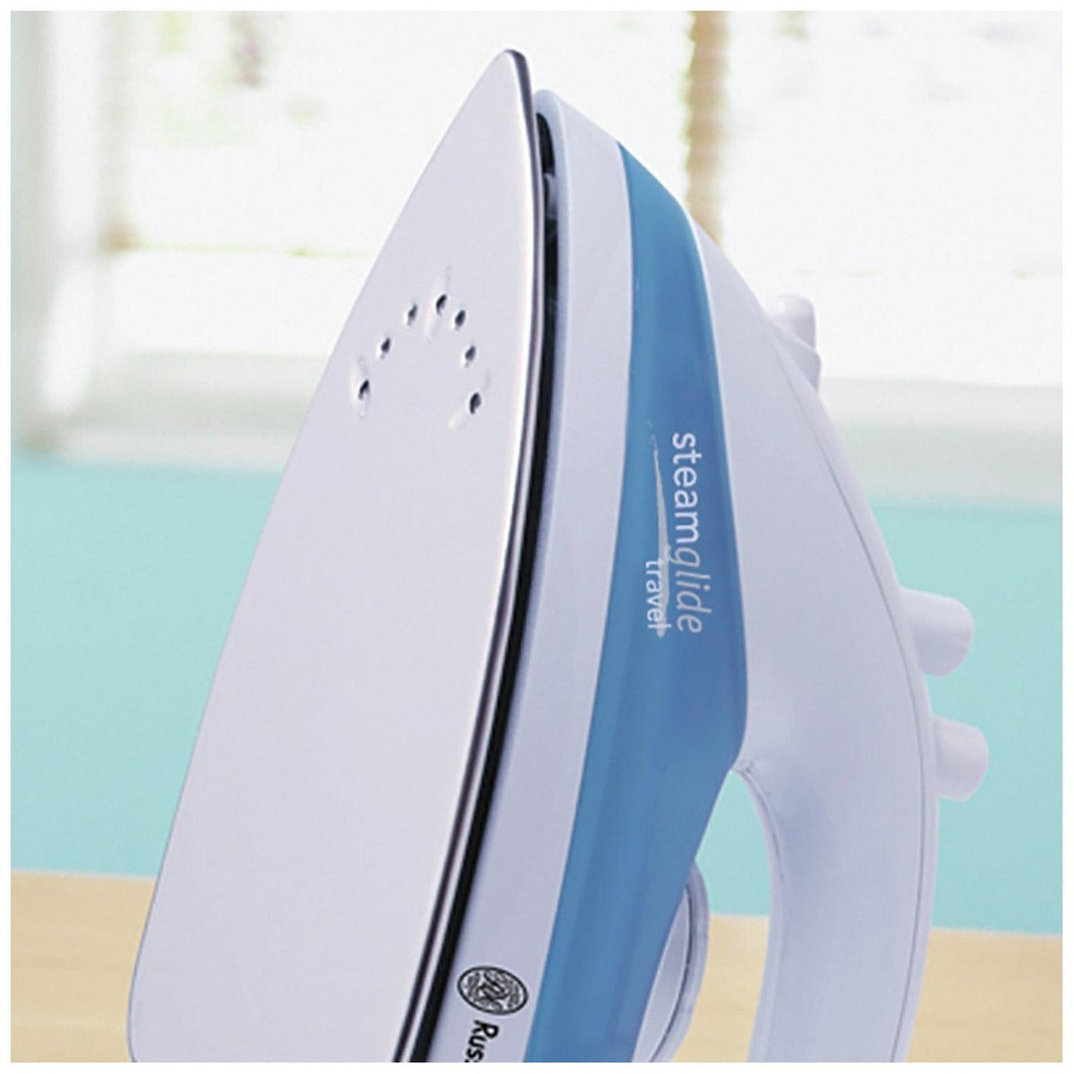 Russell Hobbs 760W Steam Glide Travel Iron - White &amp; Blue | 22470 from DID Electrical - guaranteed Irish, guaranteed quality service. (6890781180092)