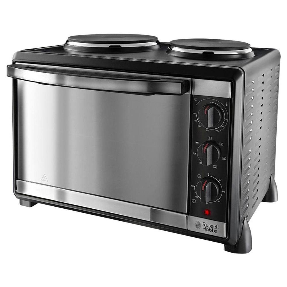 Russell Hobbs Electric Mini Kitchen Oven with 2 Zone Hob - Black | 22780 from DID Electrical - guaranteed Irish, guaranteed quality service. (6977512341692) ()
